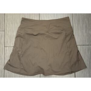 Santiny High Waisted Stretchy Tennis Athletic Skort Size XL Army Green/Brown